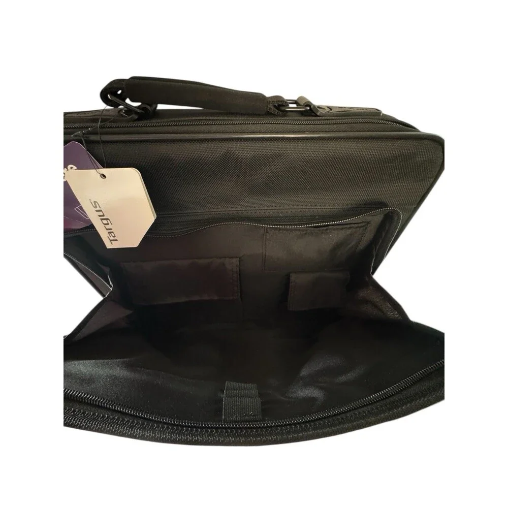 Targus 15.4” Laptop Briefcase TVR300-91 Black Business Bag NWT Strap